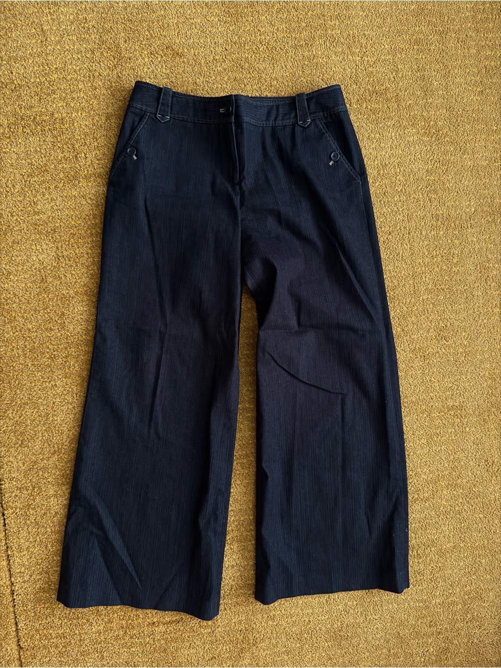 Wide Leg Denim Trousers
